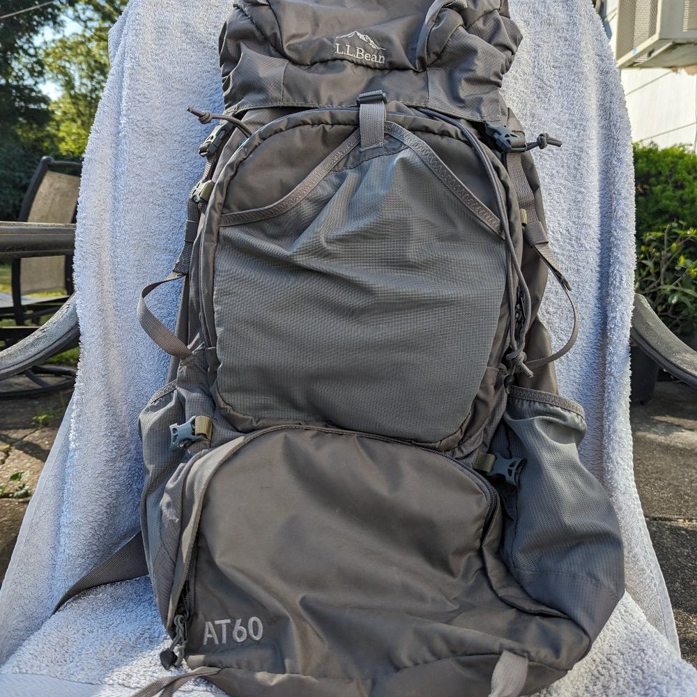 L. L. Bean AT-60 Expedition Backpack Gray Large Hiking Camp Outdoors